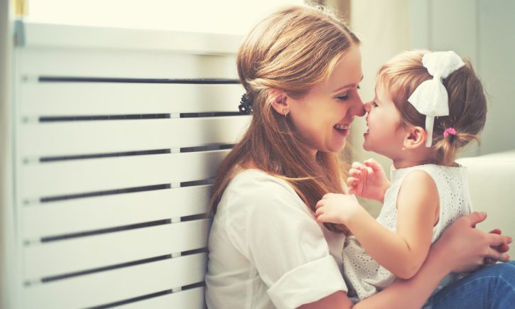 Mother Holding Toddler Daughter
