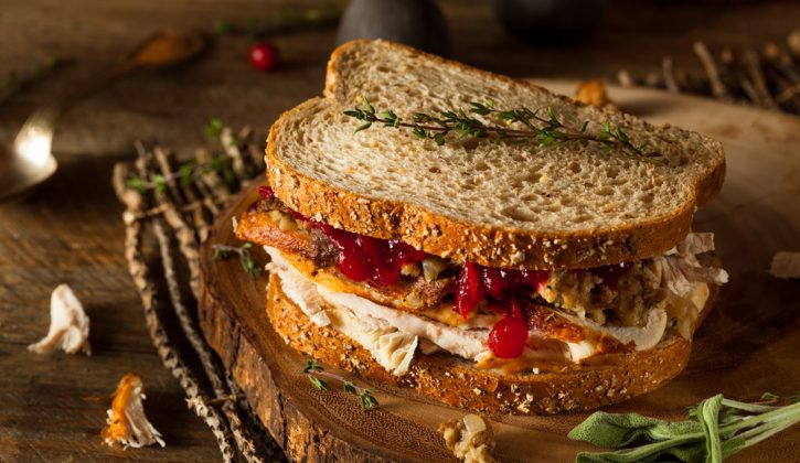 Thanksgiving Leftover Turkey Sandwich