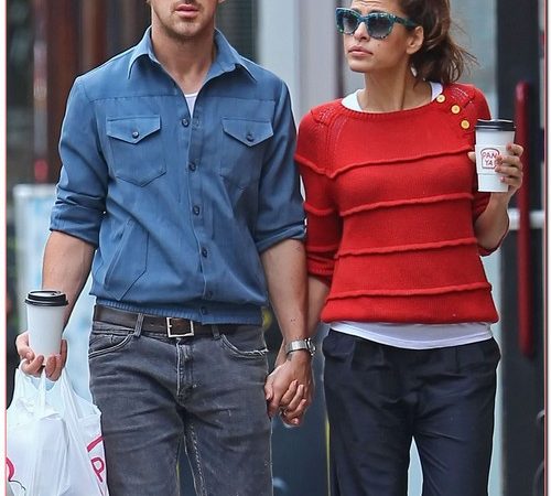 Ryan Gosling And Eva Mendes Holding Hands After Lunch