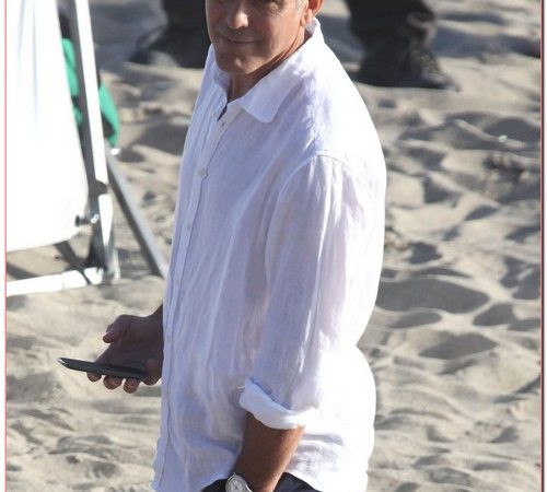 George Clooney Showing Off His New Best Friend