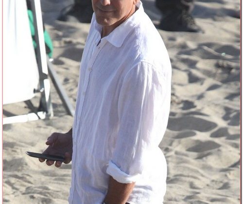 George Clooney Showing Off His New Best Friend