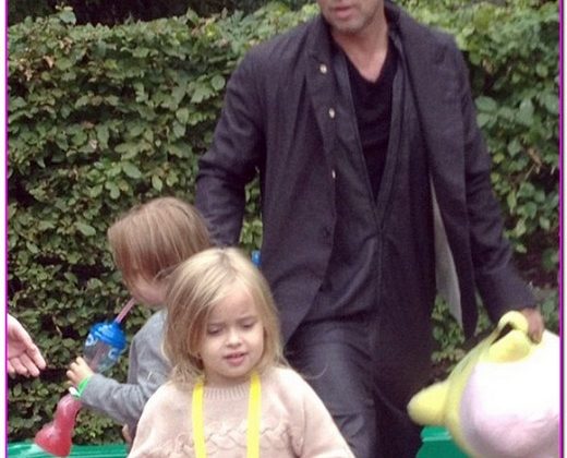 Brad Pitt Takes Takes Kids To Legoland in London