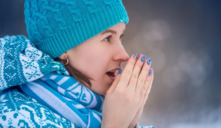 Woman Dry Skin in Winter