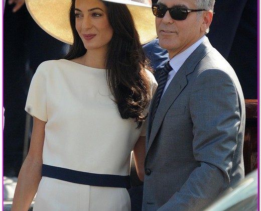 George Clooney & Amal Alamuddin Make It Official At Venice Town Hall