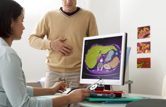 Man Getting Liver Tested