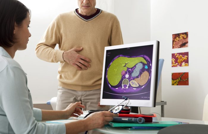 Man Getting Liver Tested