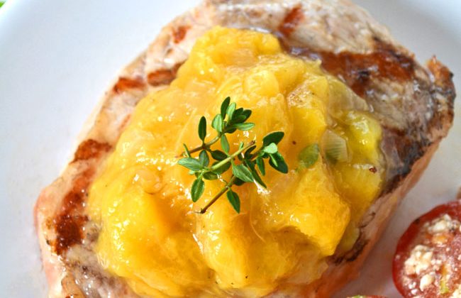 Grilled-Porkchops-with-Ginger-Peach-Chutney-A-Pretty-Life