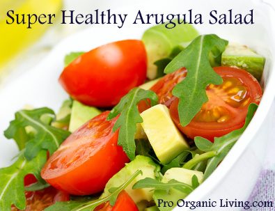 rugula avocado and tomato salad