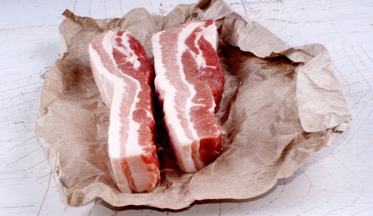 Tips for braising meat, raw bacon or pancetta