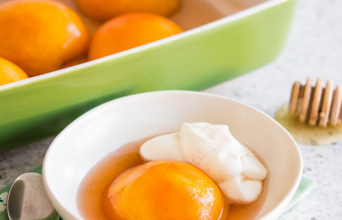 Honey-Vanilla-Baked-Peaches