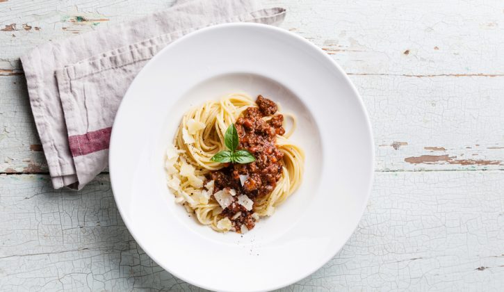 Spaghetti with beef bolognese sauce