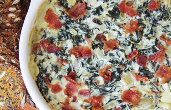 Baked-Goat-Cheese-Bacon-Spinach-Dip-aA-Pretty-Life