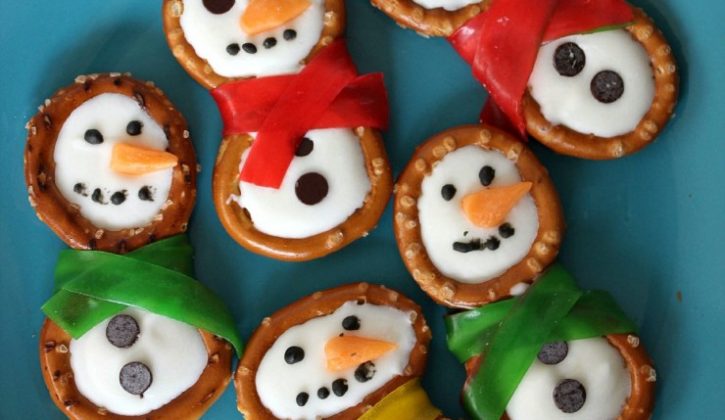 Snowman-Pretzels