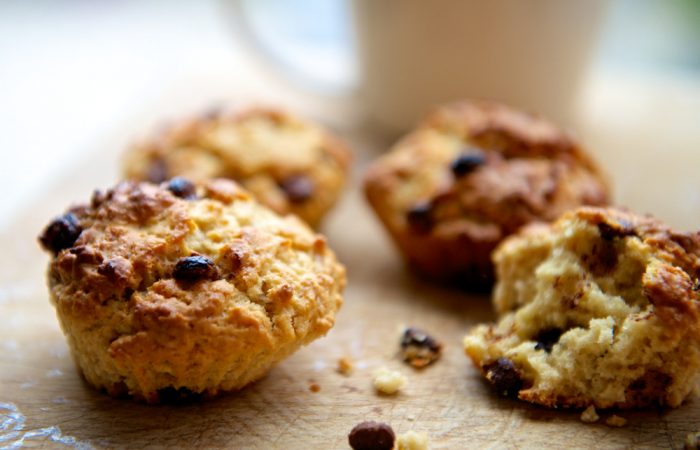 Chocolate chip and sea salt scones