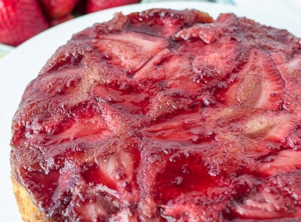 Gluten-Free-Strawberry-Upside-Down-Cake-www.thereciperebel.com-2-610x915