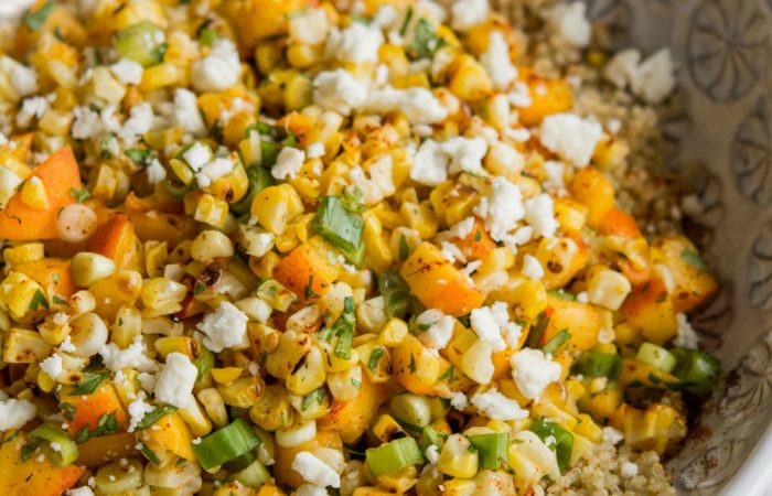 Grilled-Corn-and-Peach-Quinoa-Salad