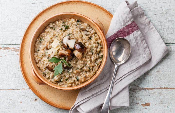 Mushroom risotto, 5 ways with risotto