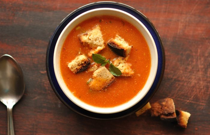 Tomato Soup with Croutons