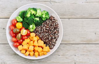 Quinoa and Veggies on a Plate