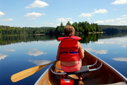 Child in canoe