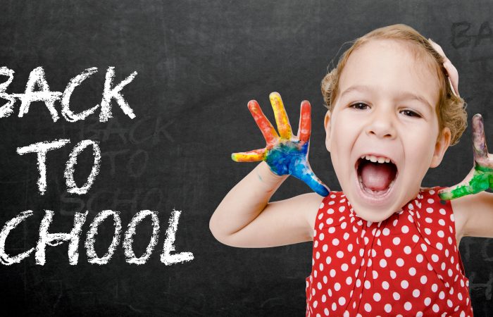 Happy child back to school