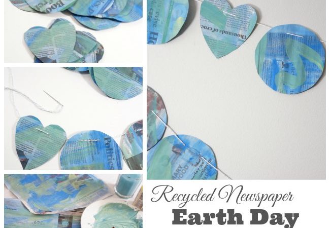 newspaper-earth-day-garland-craft