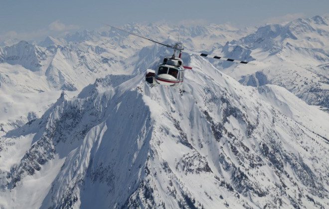 heli-skiing