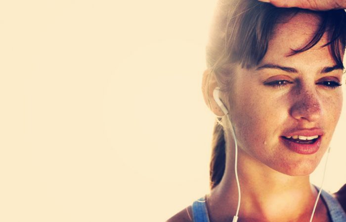sweating-woman