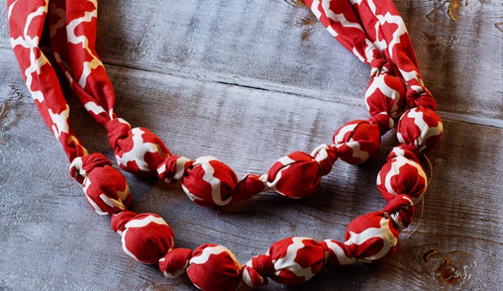 fabric teething necklace