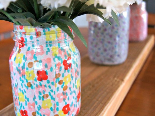 Mason-Jar-Fabric-Vases