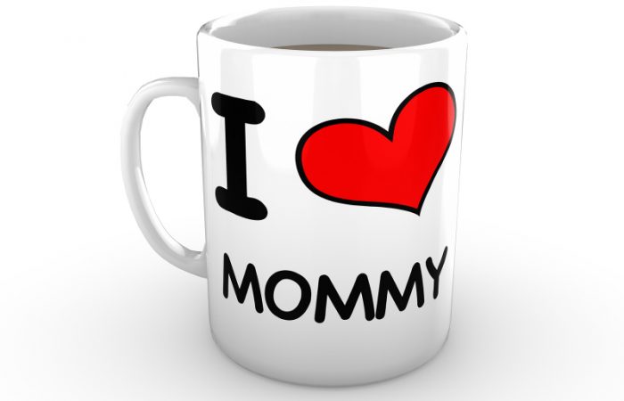 I Love Mommy - Red Heart On A White Mug