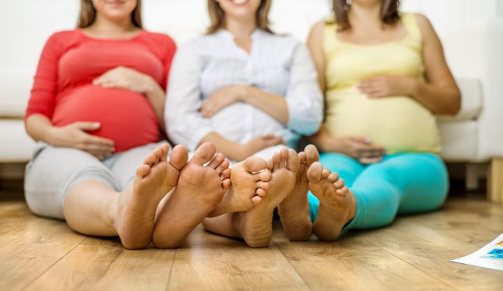 Pregnant Moms Sitting Together