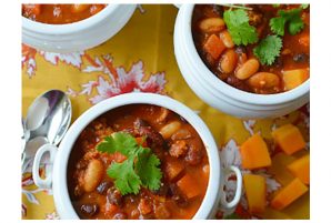 Three Bean and Turkey Sausage Chili