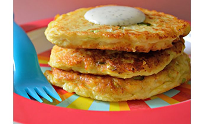 Cauliflower Fritters with Dill Dipping Sauce