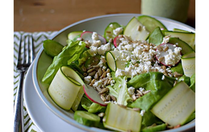 Boston Lettuce Salad with Avocado Green Goddess Dressing