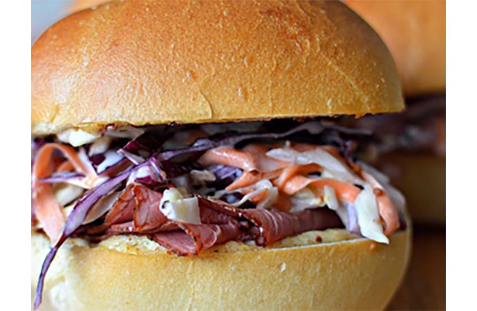 Corned Beef and Cabbage Slaw Sliders