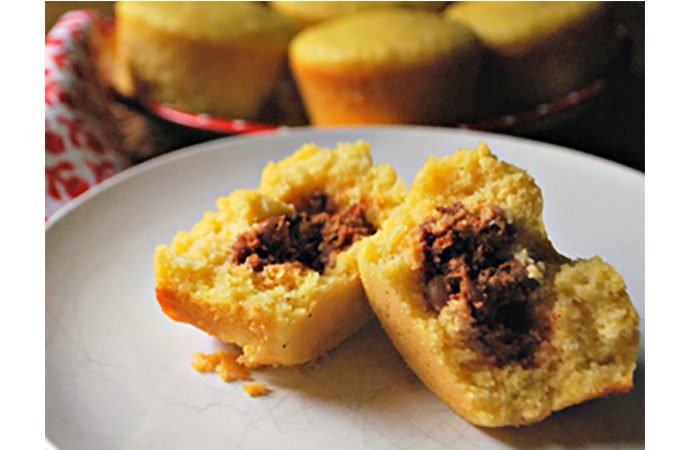 Chili-Stuffed Cornbread Muffins