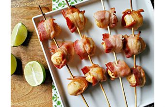 Bacon-Wrapped Scallop Skewers