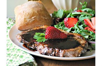 Steak with Balsamic Strawberry Sauce