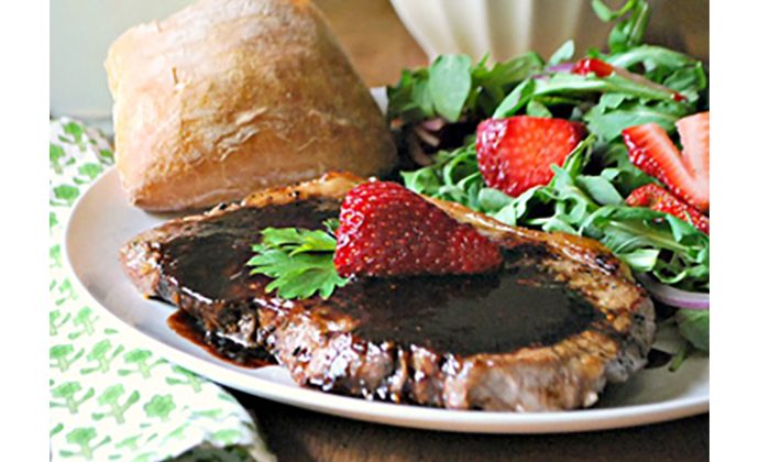 Steak with Balsamic Strawberry Sauce