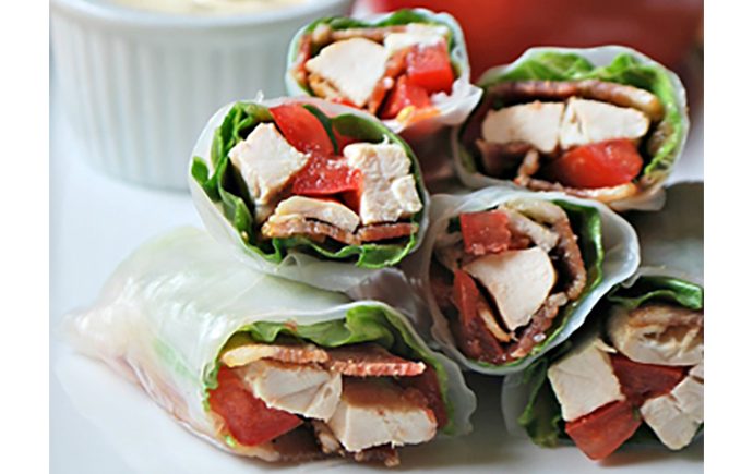Gluten-Free Asian Chicken Club Wrap
