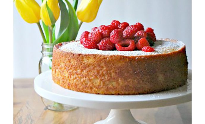 French Yogurt Cake With Berries