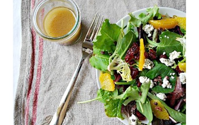 Mixed Greens with Cranberries and Cocoa Nibs