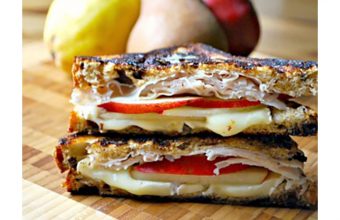 Grilled Turkey, Pear & Brie Sandwiches