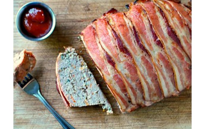 Bacon-Wrapped Turkey Meatloaf