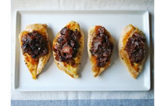 Grilled Chicken with Bacon, Blueberry and Caramelized Onion Jam