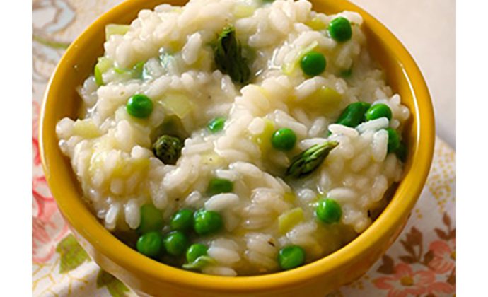 Spring Risotto with Leeks, Peas and Asparagus