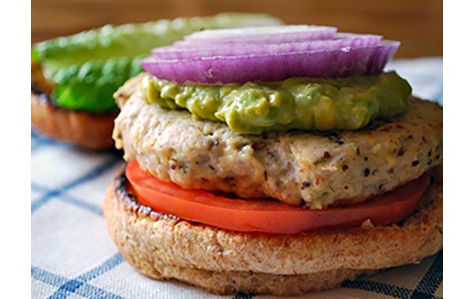 Chicken Burgers with Avocado Relish