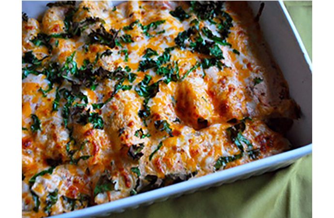 Turkey and Kale Enchiladas