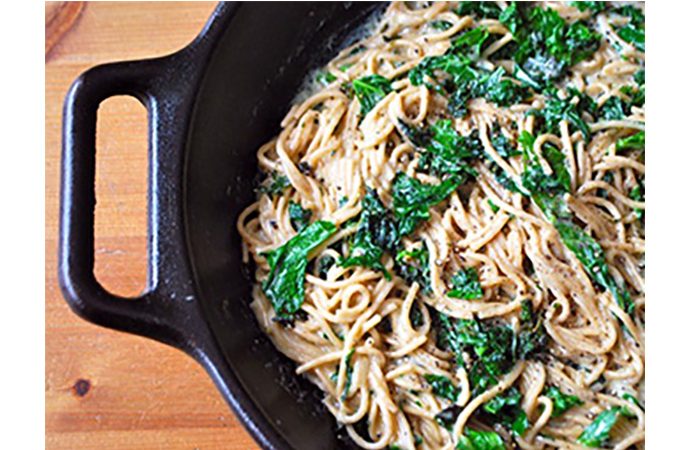 Pasta with Kale, Cheese and Black Pepper